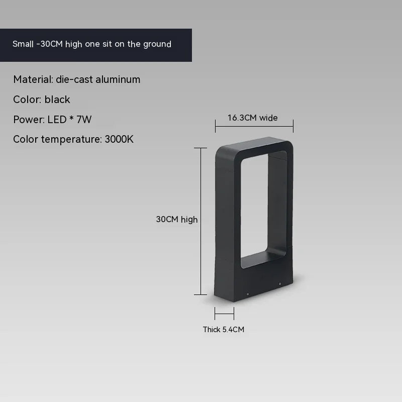 LED10W Lighting Lawn Lamp Outdoor Waterproof IP65 Aluminum Alloy Chinese-Style Arch Shape Park Villa Garden Landscape Decoration