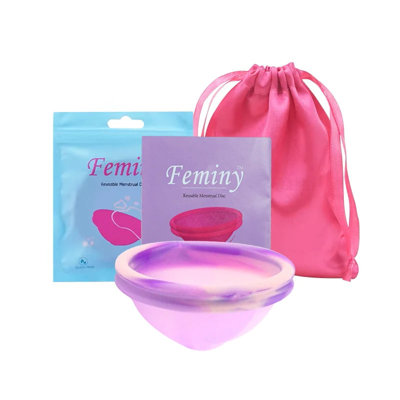 Medical Silicone Menstrual Disc With String Menstrual Cup Period Menstrual Collector Menstruation Disk Women Health Care Hygiene