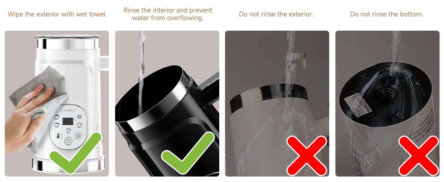 BioloMix 5-in-1 Smart Milk Frother w/LED Touch Display, Style Foam for Coffee & Lattes,Hot And Cold Foam Maker