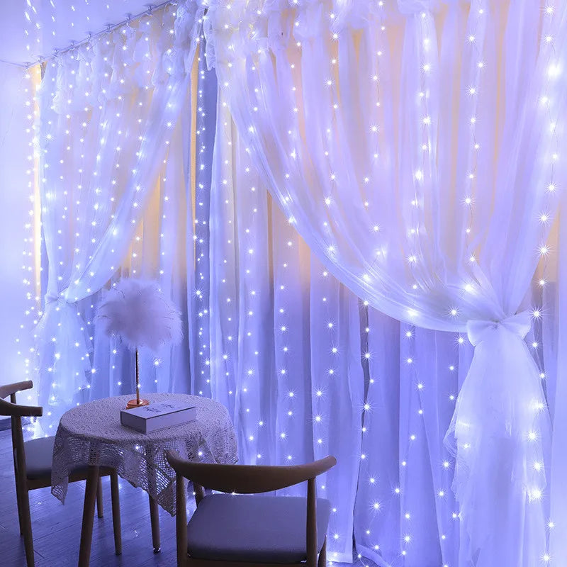 6M/3M USB LED Curtains Festoon Led Light Garlands New Year Christmas decorations Wedding Decor Outdoor Garden Lights