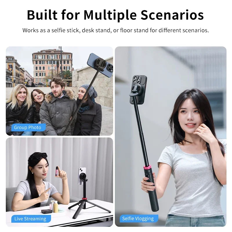 MT-84 1.53M Magnetic Selfie Stick Tripod for iPhone & Android