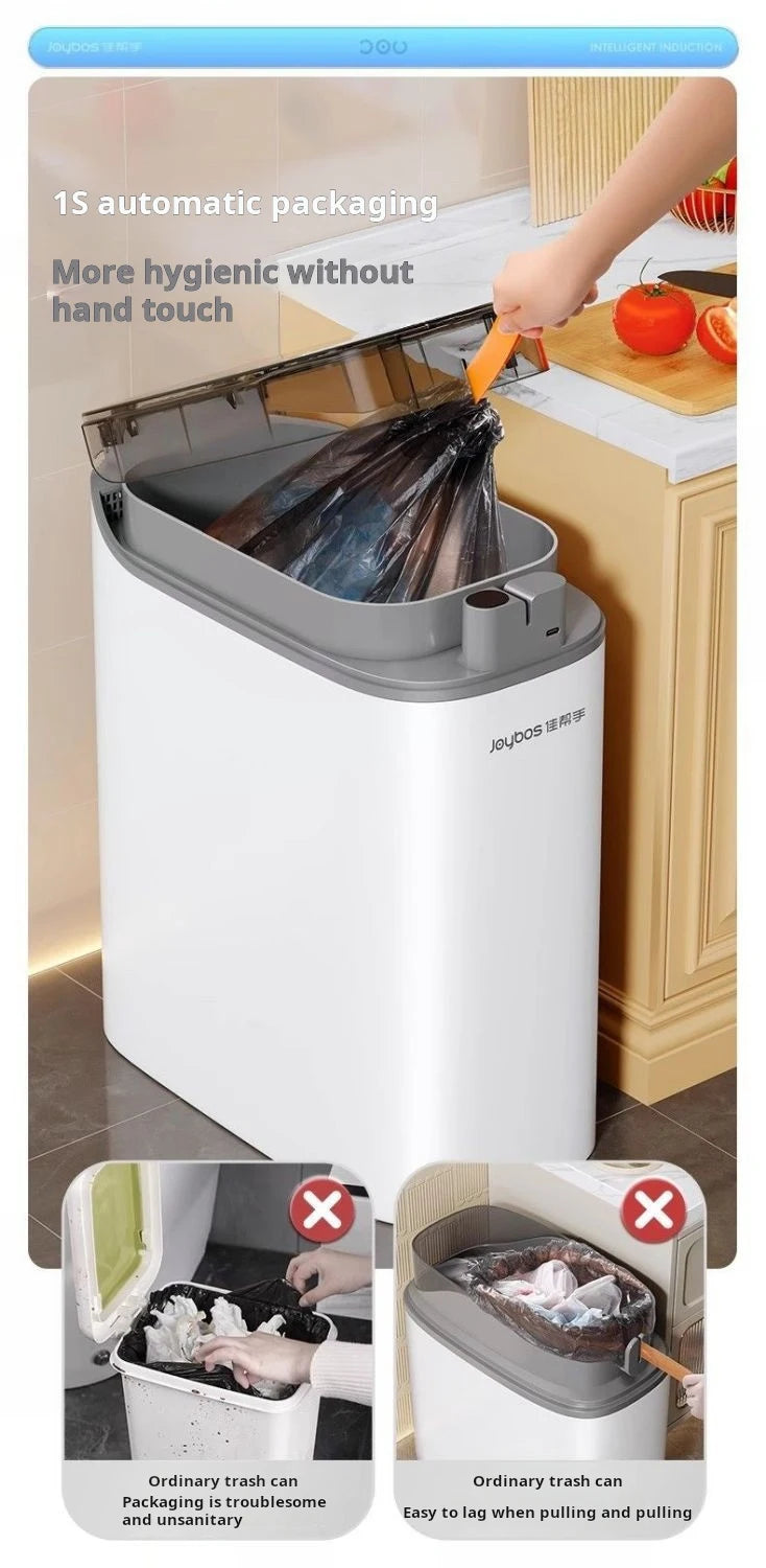 JOYBOS Smart Sensor Trash Can With Auto Adsorption Bag Rechargeable Garbage Trash Can For Home Toilet Living Room Household