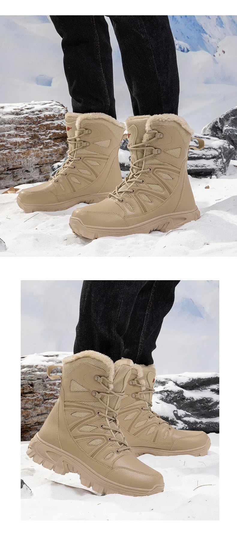 Men’s Waterproof EVA Rain Boots – Non-Slip Winter Snow Shoes