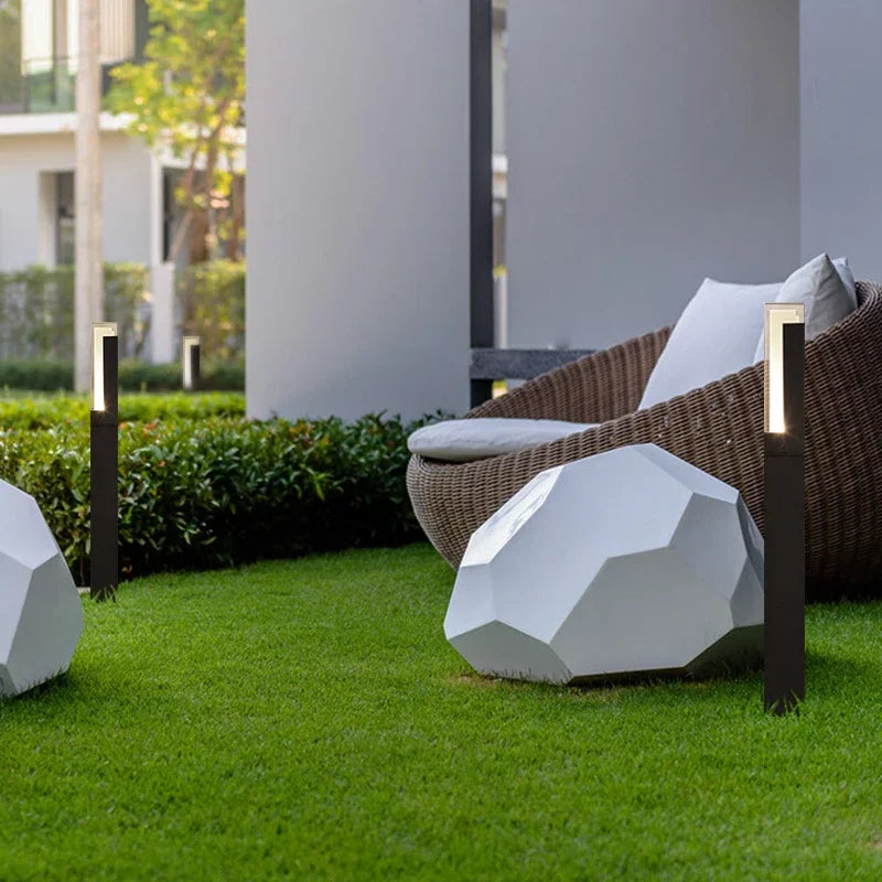 Waterproof LED Garden Lawn Lamp Modern Aluminum Pillar Light for Outdoor Courtyard Villa Landscape Bollard Lighting New Style