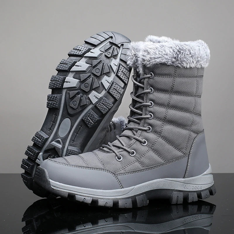 Men’s Winter Snow Boots – Waterproof Anti-Slip Outdoor Shoes
