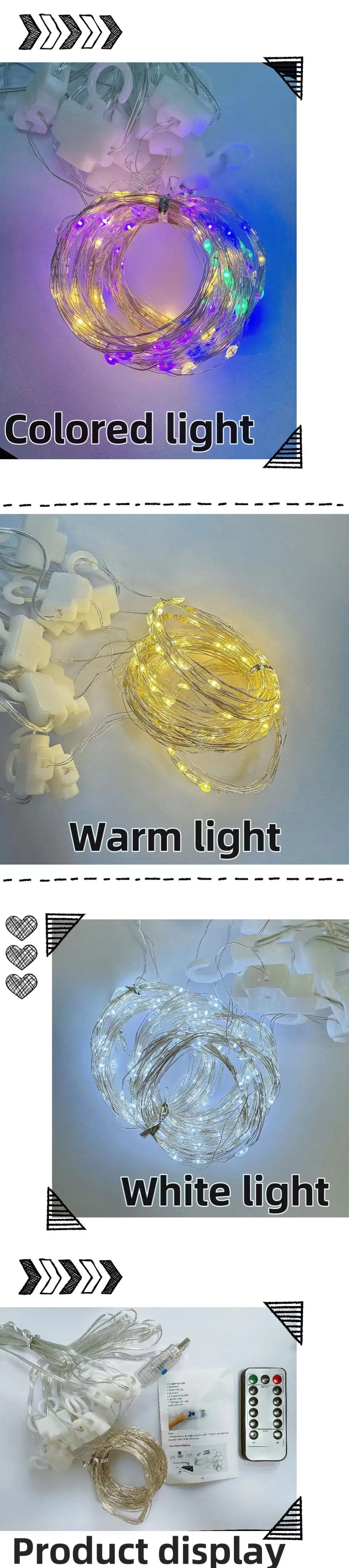 christmas lights decorations lamp holiday lighting USB Holiday Curtain Garland Lamp fairy lights lights decoration led light