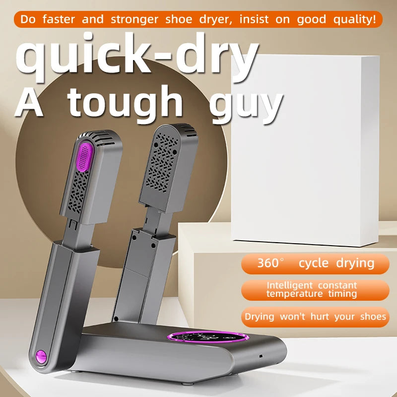 Foldable Electric Shoe Dryer  Deodorizer Sterilizer for Boots Sneakers Portable Smart Display Timer Control Travel Home Gym