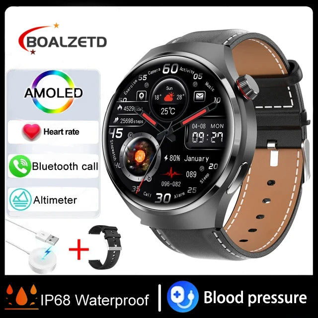 2025 New military outdoor Smart Watch Men HD AMOLED Screen GPS Motion trajectory HeartRate Bluetooth Call SmartWatch IP68 Gift