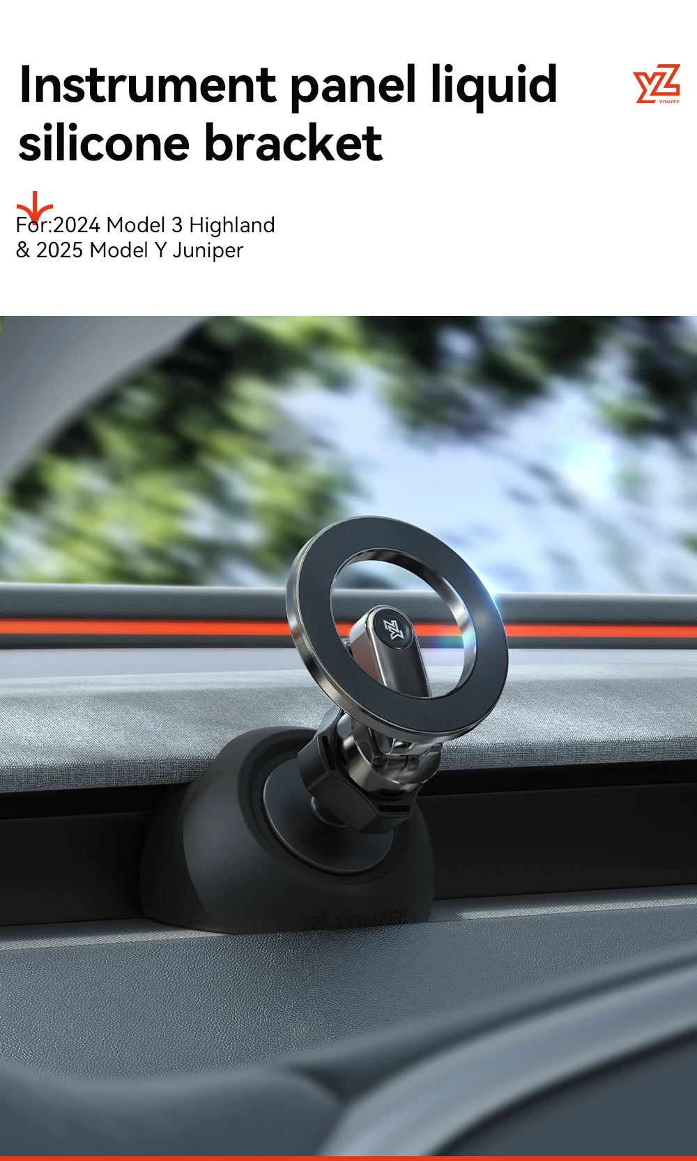 Magnetic Car Phone Holder for Tesla Model 3 2026