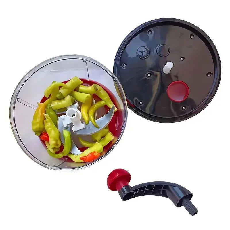 Manual Multifunctional Food Processor Chili Garlic Slicer Vegetable Fruit Chop up Machine for Kitchen