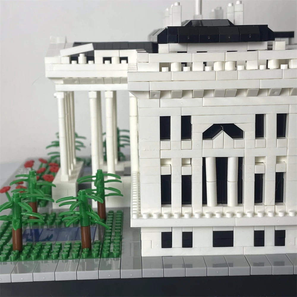 Presidential White House Micro Mini Building Block Toys Set:  Ideal Decorative Piece for Home and Office, Fantastic Gift Item