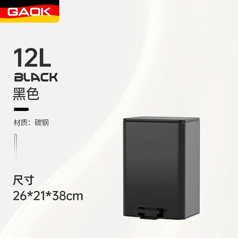 Kitchen Eye-Catching Garbage Can High-Standing Trash Bin Stylish Home Living Room Roller Creative Mobile Bedroom Bin