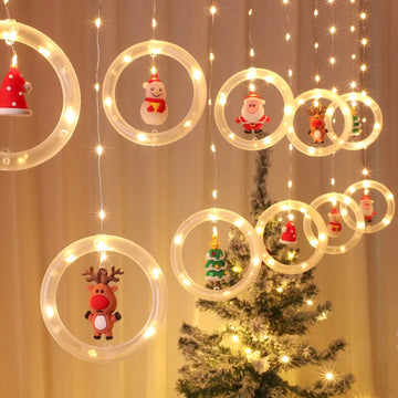 Christmas Led Decorative Lights Strip Star Curtain Lights Christmas Tree Lights String Festival Atmosphere Lights Star Lights