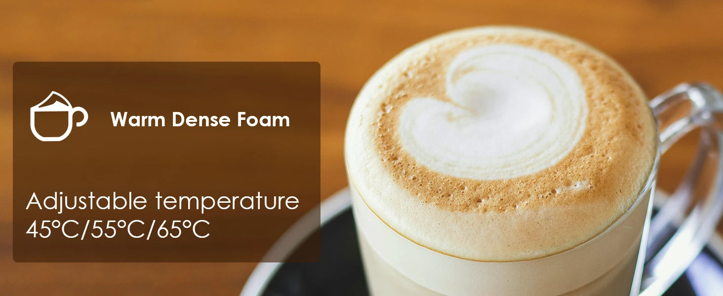 BioloMix 5-in-1 Smart Milk Frother w/LED Touch Display, Style Foam for Coffee & Lattes,Hot And Cold Foam Maker