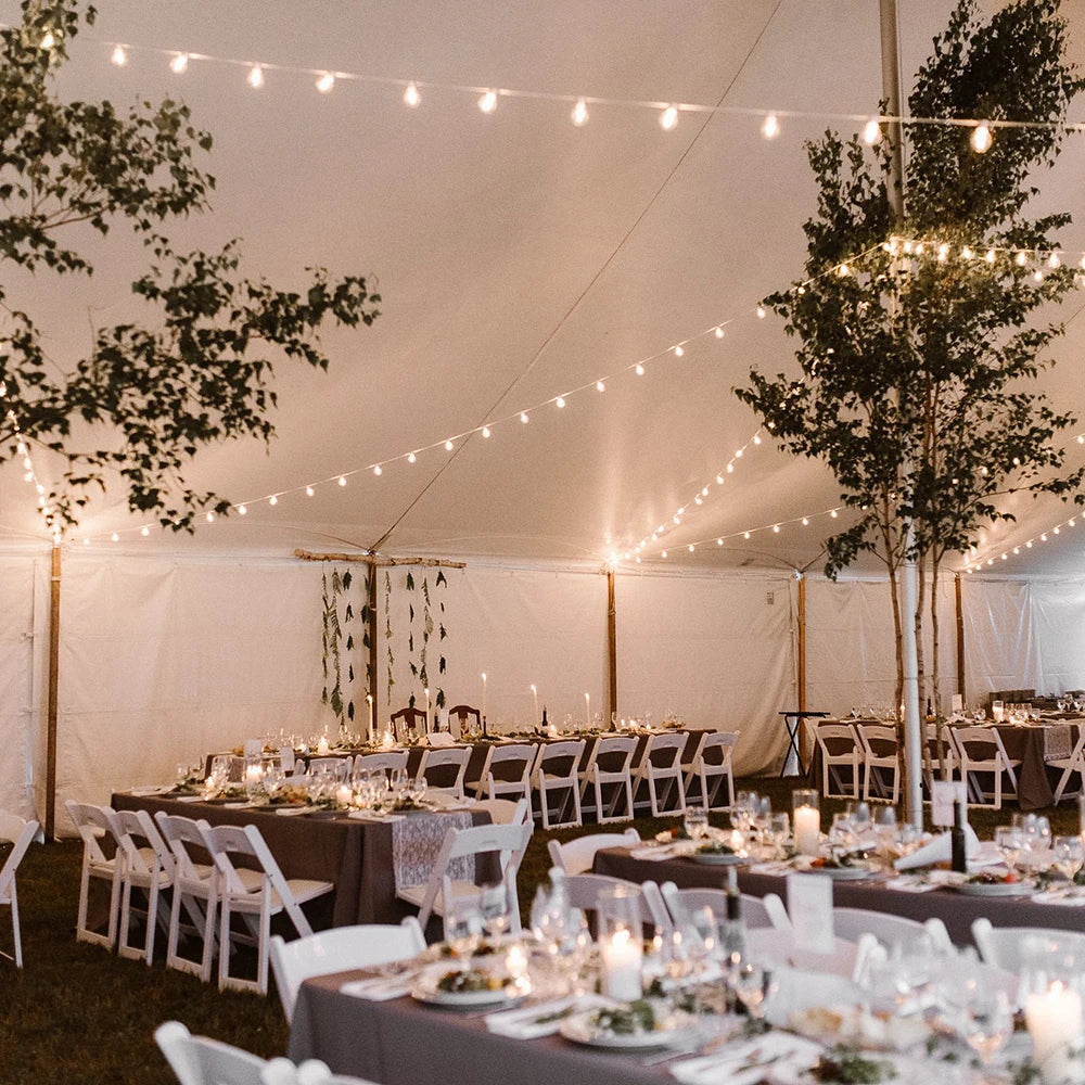 LED String Light 30M 15M Fairy String Light Festoon Patio Garden Lights Christmas Lights Gift White Cable Decoration Lights