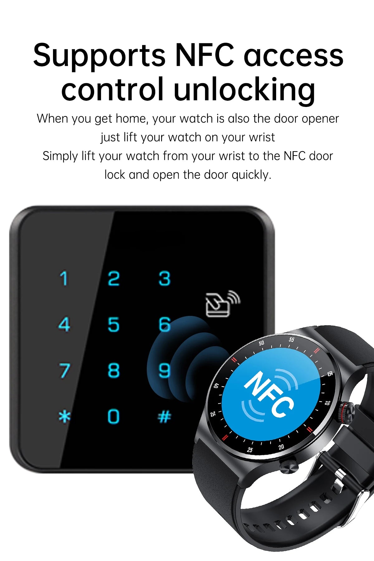 QW33 AMOLED Smart Watch with NFC & Call