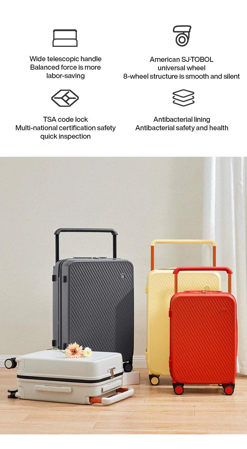 PC Hardside Travel Suitcase with Wide Handle & TSA Lock