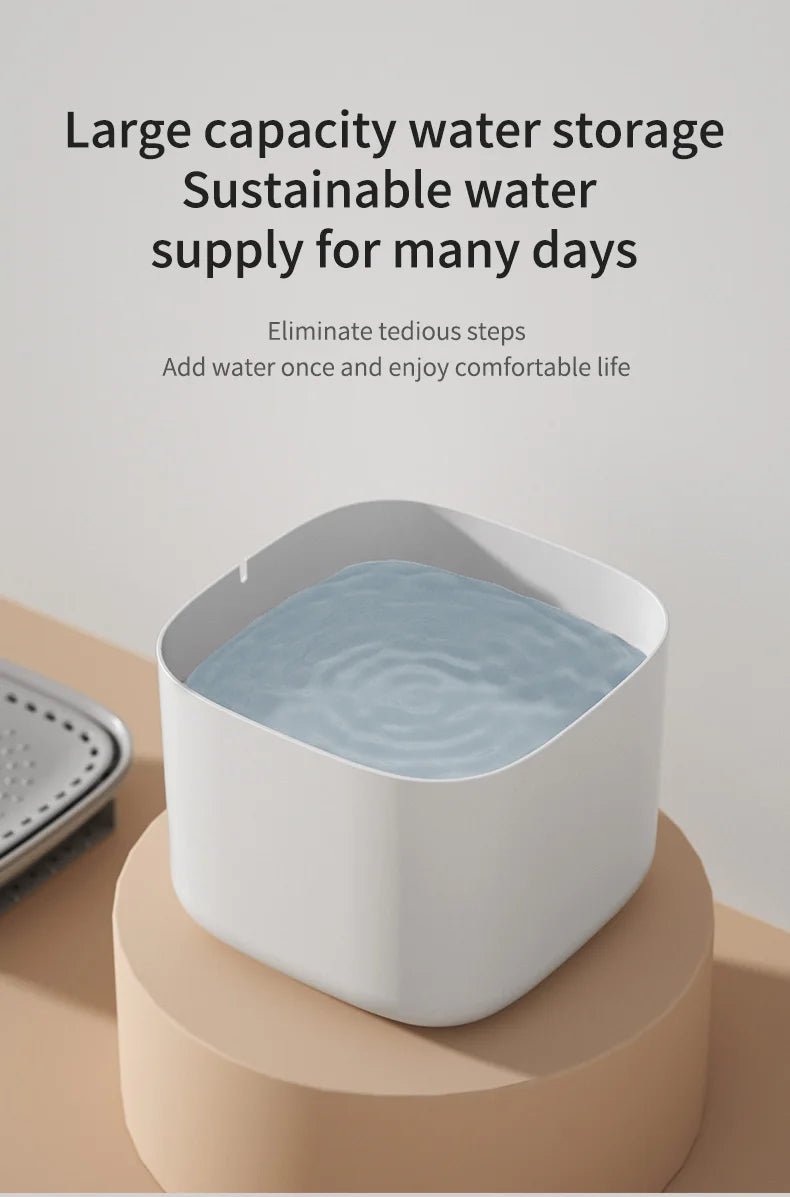 3L Automatic Cat Water Fountain Quiet USB