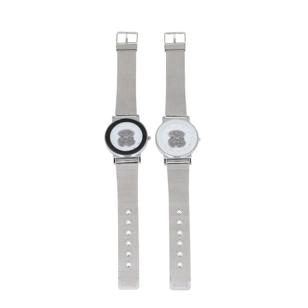 Women’s Bear Diamond Quartz Watch – Stainless Steel