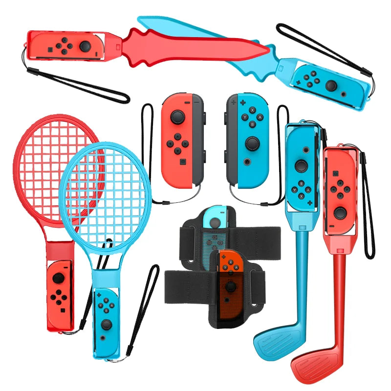 2024 Switch Sports Accessories Bundle -10 in 1 Family Accessories Kit for NS Sports Games Compatible with Switch/OLED