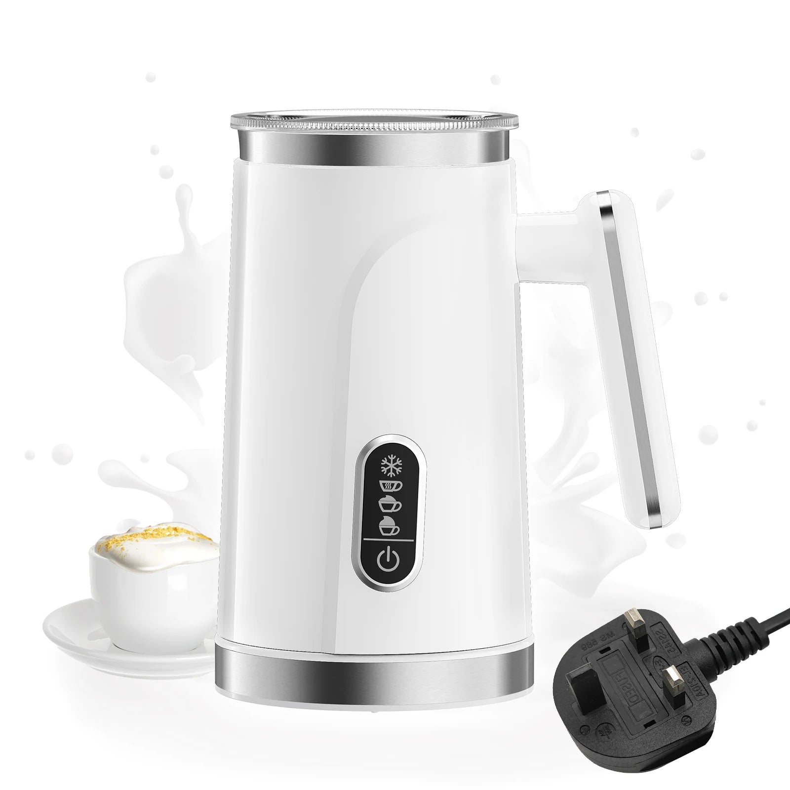 BioloMix,4 in 1 Automatic Hot and Cold Milk Frother Warmer for Latte, Foam Maker, Hot Chocolates, Cappuccino