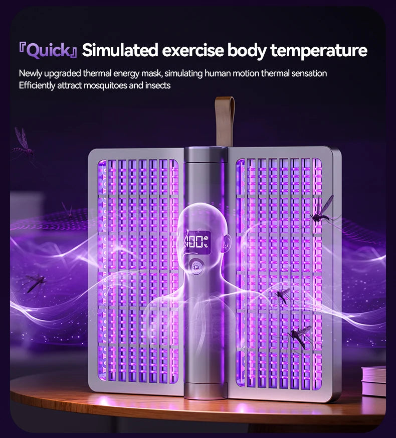 Electric Shock Mosquito Swatter Foldable Zapper Anti Mosquito Lamp Repellent Killer Rechargeable Portable Indoor Outdoor Use