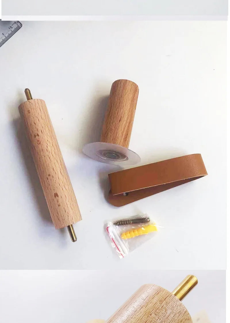 Kitchen Vertical Tissue Holder Tilet Wooden Wall Paper Roll Holder Creative Nordic Bathroom Perforated Tissue Holder