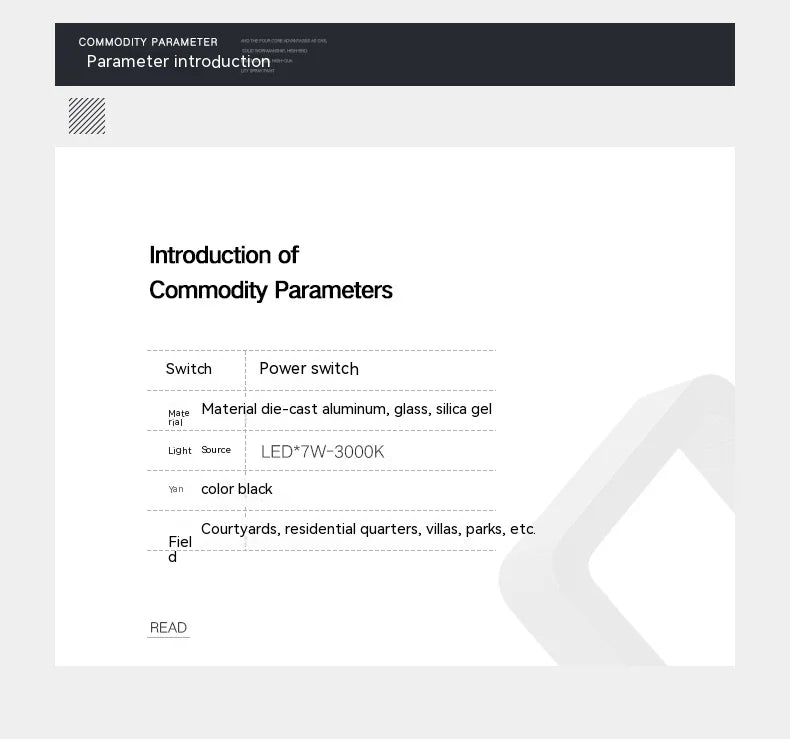 LED10W Lighting Lawn Lamp Outdoor Waterproof IP65 Aluminum Alloy Chinese-Style Arch Shape Park Villa Garden Landscape Decoration