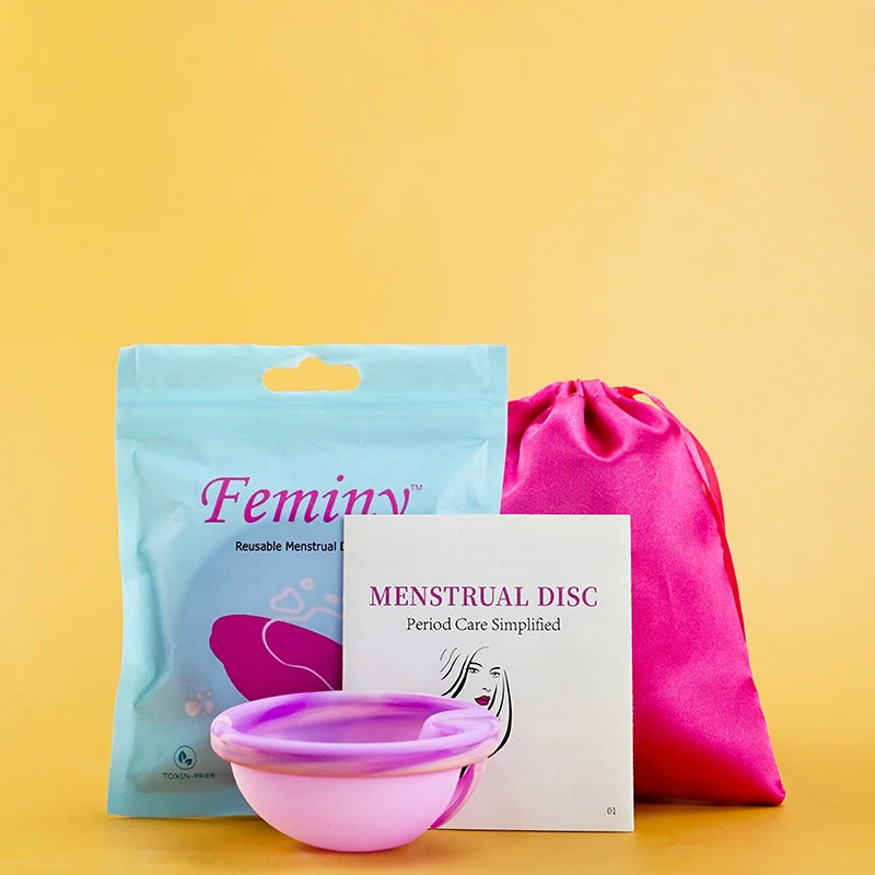Medical Silicone Menstrual Disc With String Menstrual Cup Period Menstrual Collector Menstruation Disk Women Health Care Hygiene