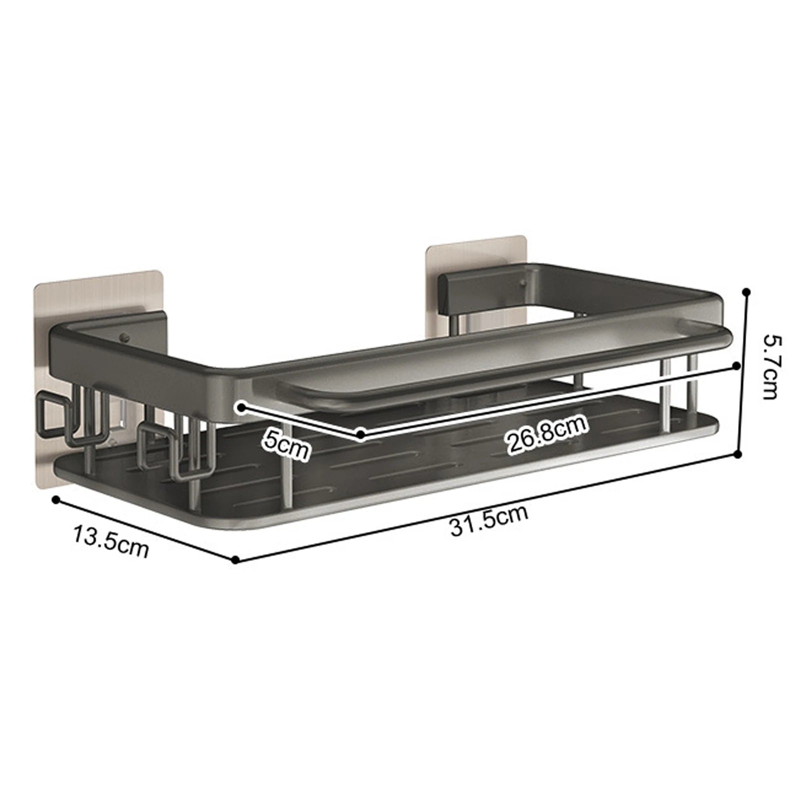 Kitchen Sink Drain Rack With Tray Aluminum  Sink Shelf Soap Sponge Holder Dishcloth Towel Rack filter basket