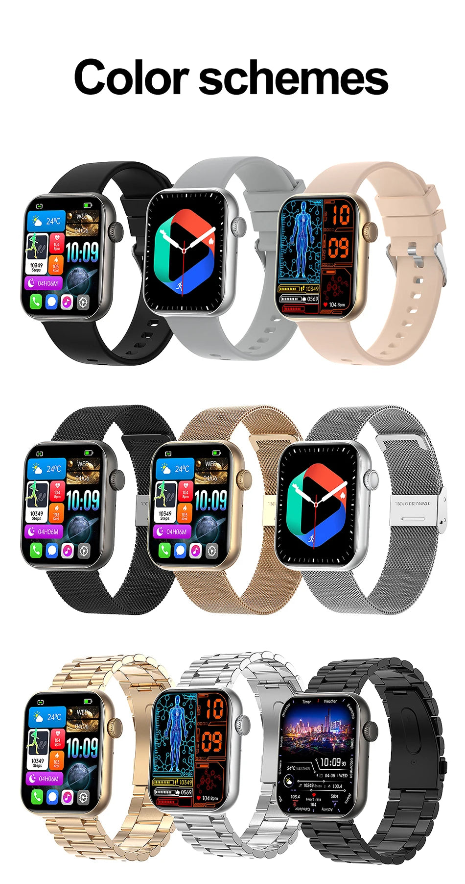 Bluetooth Call Smartwatch with Heart Rate