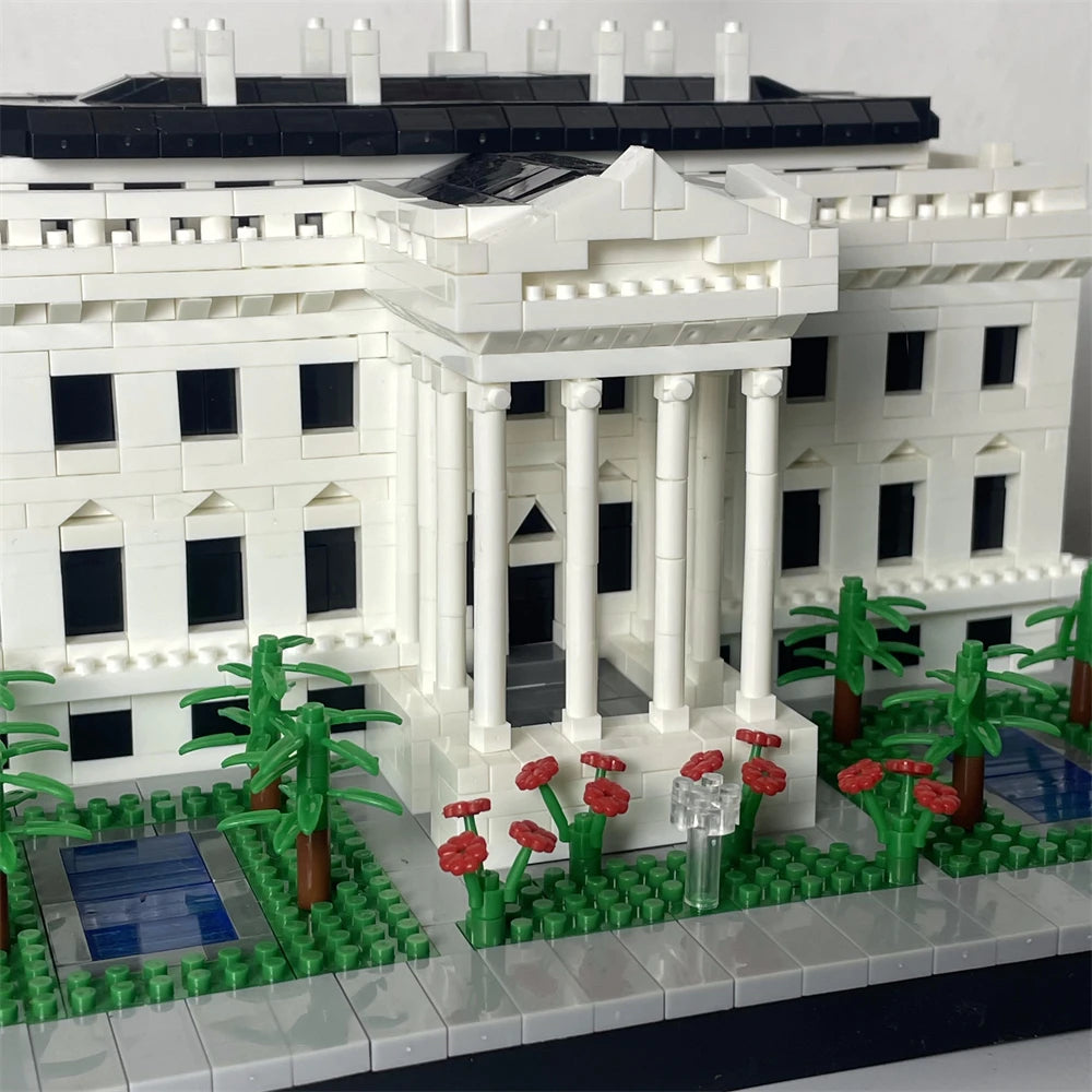 Presidential White House Micro Mini Building Block Toys Set:  Ideal Decorative Piece for Home and Office, Fantastic Gift Item