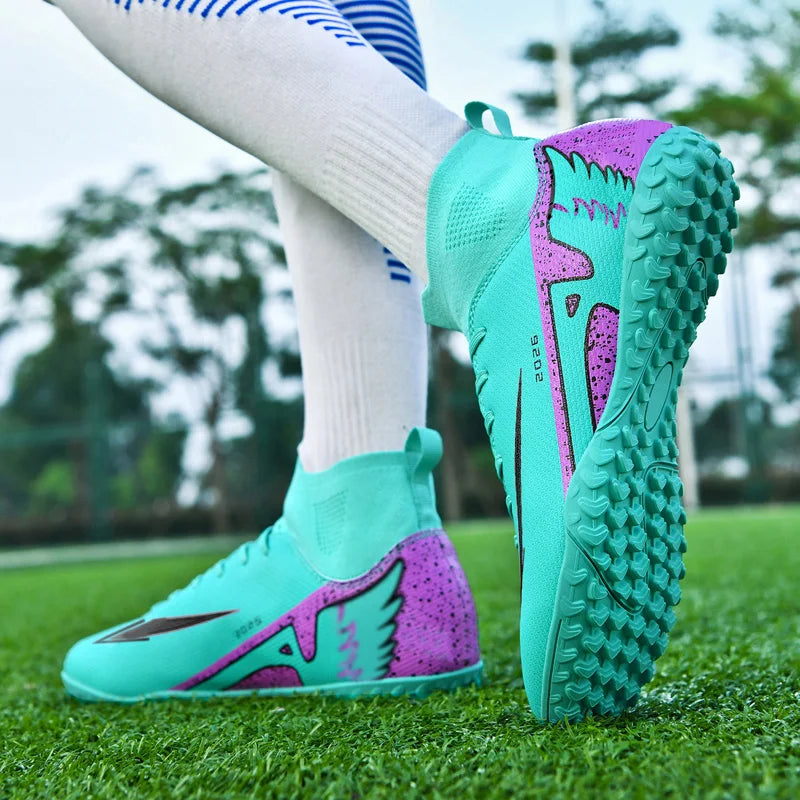 Men’s Soccer Shoes – High Ankle, Non-Slip, Ultralight Boots