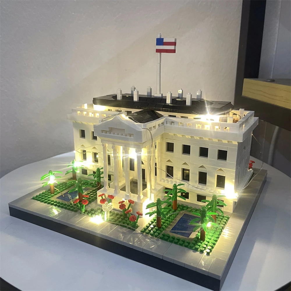 Presidential White House Micro Mini Building Block Toys Set:  Ideal Decorative Piece for Home and Office, Fantastic Gift Item