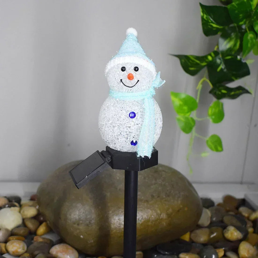 LED Christmas Solar Garden Decoration Light Solar Powered Snowman Lawn Light Outdoor Away Courtyard Terraces Decorative Lamp