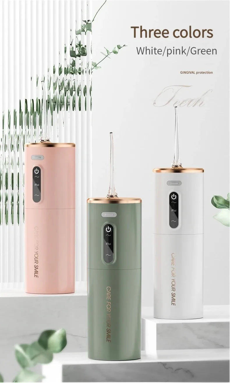 Portable Electric Oral Irrigator Water Flosser 3 Modes Waterproof Dental Cleaner for Teeth Personalized Oral Care