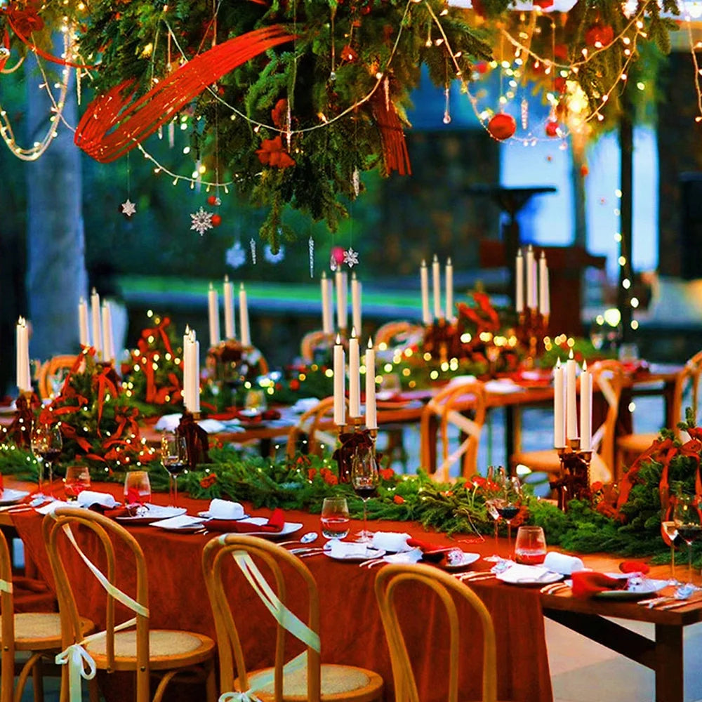 12-300 pcs Flameless Taper Candles LED Candles 7.5in Battery Operated for Wedding Decoration Candle for Holiday/Church/Christmas