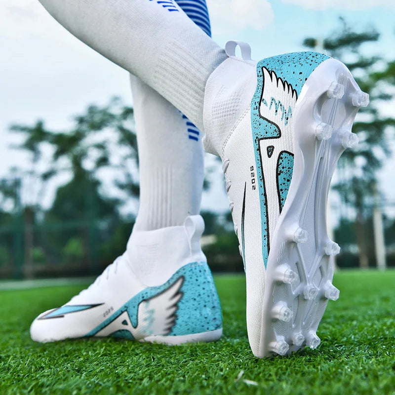 Men’s Soccer Shoes – High Ankle, Non-Slip, Ultralight Boots