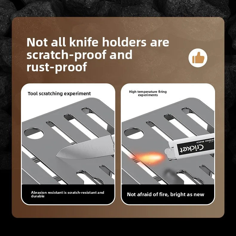 Kitchen knife rack storage rack countertop drainage all-in-one knife storage rack kitchen knife rack for home knife holder