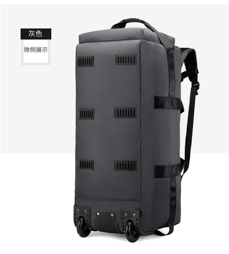 Travel Bag, Large Capacity Handbag, Portable Outdoor Carry-On Luggage, Wheeled Travel Bag, Convenient and Practical Unisex Travel Bag