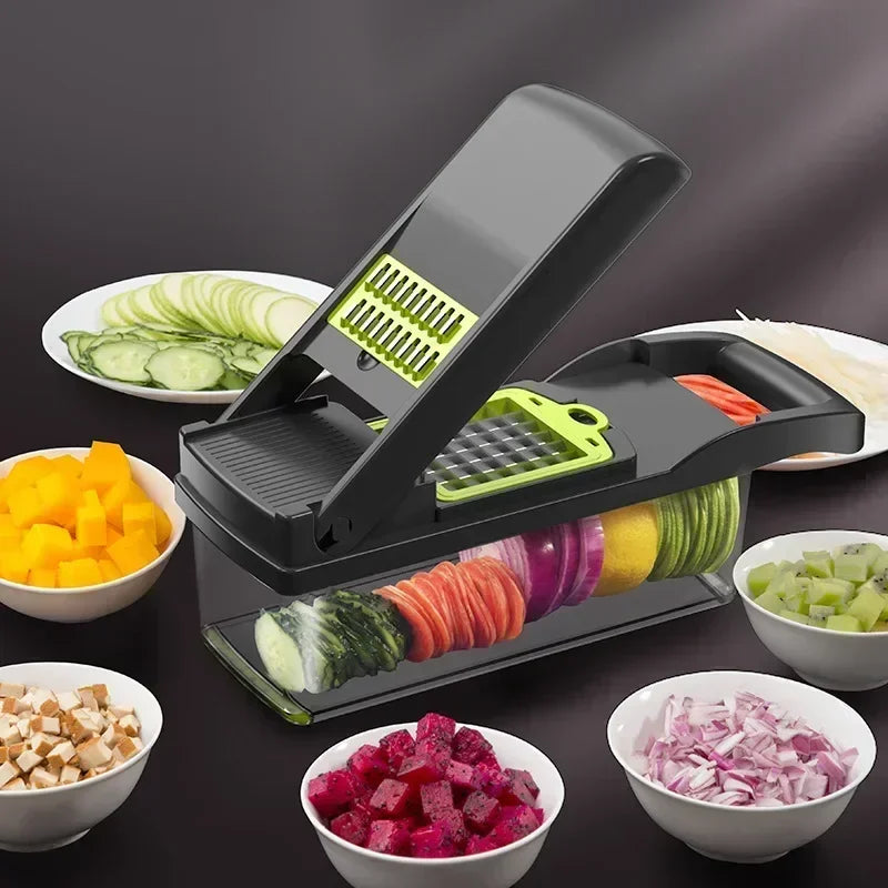 Kitchen large capacity multifunctional vegetable slicer for cutting vegetables, shredded potatoes, and slicing
