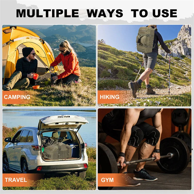 Large Tactical Duffle Backpack 30L–80L Travel Bag