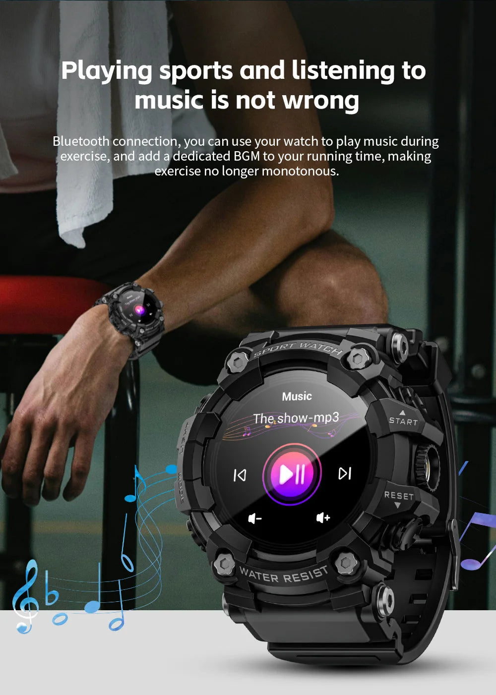 Fitness Smart Watch for Men with Heart Rate