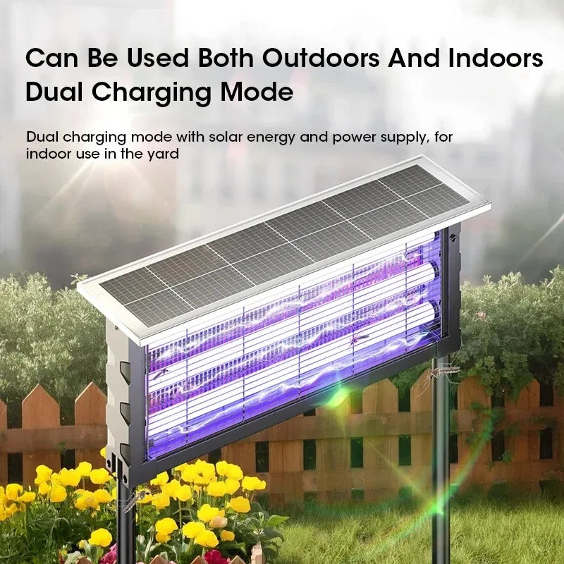 Solar Outdoor Mosquito Killer Lamp UV Light Trap Electric Shock Waterproof  Auto On Off Light Sensor Eco Friendly  Garden Camp