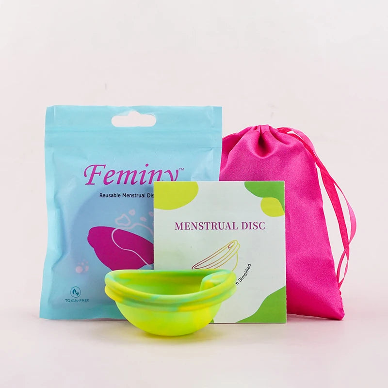Medical Silicone Menstrual Disc With String Menstrual Cup Period Menstrual Collector Menstruation Disk Women Health Care Hygiene