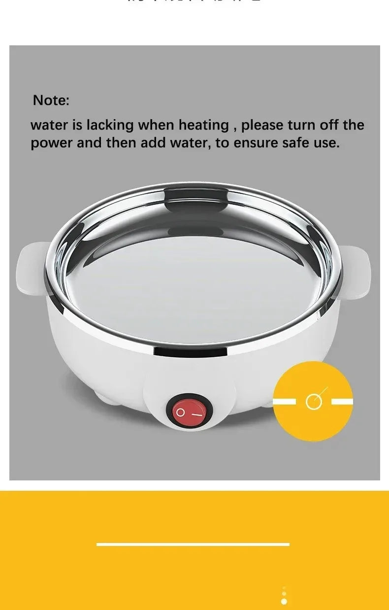 Electric Egg Cooker Automatic Steamer Double Layer Multi Function Breakfast Machine Mini Kitchen Appliance for Boiling Poaching