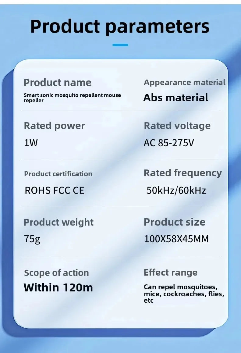High Power Ultrasonic Rat Mosquito Repeller Indoor Portable Plug In Safe Home Office Low Noise Long Range Effective Repelling