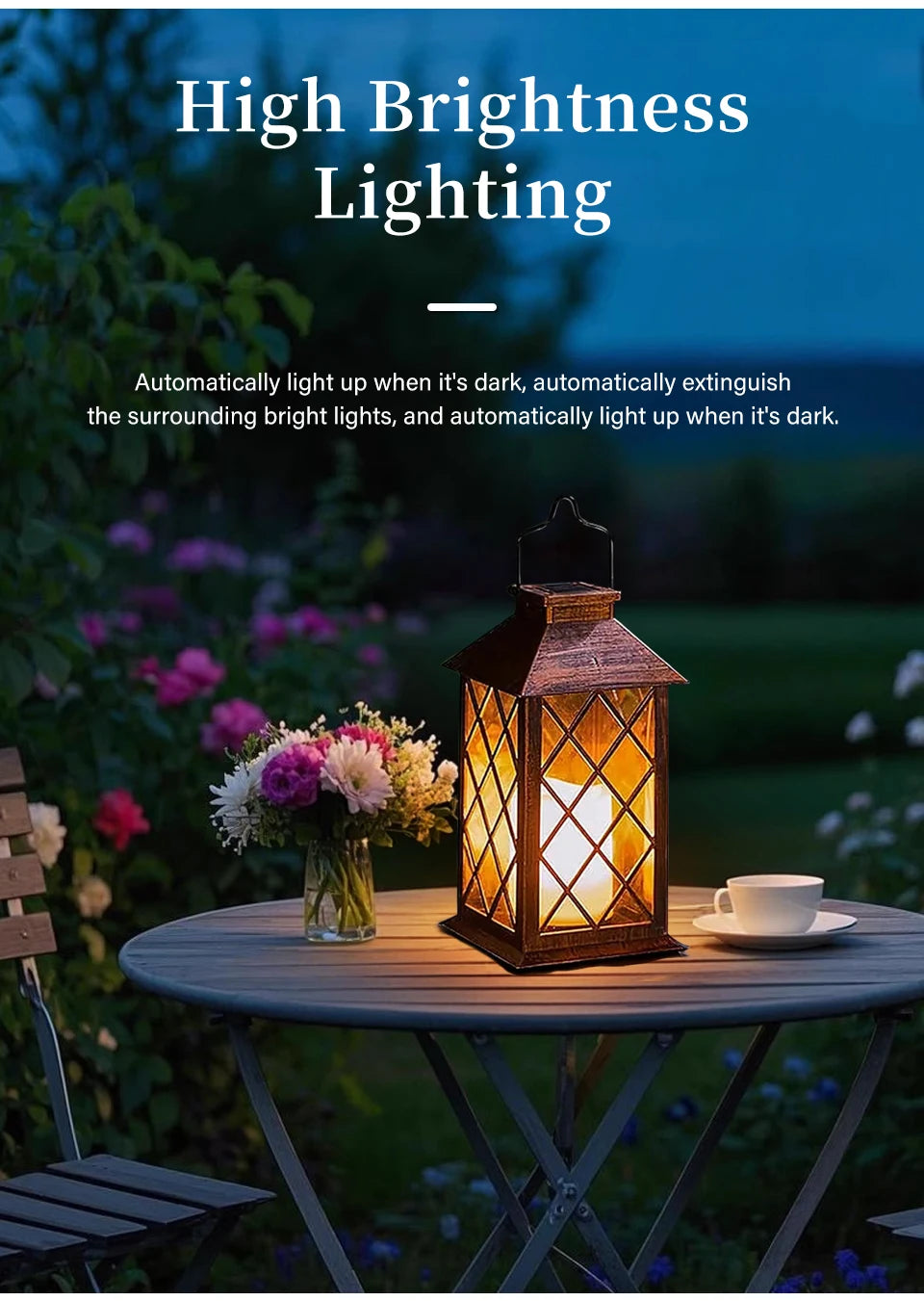 Garden Solar Palace Lantern Led Light Lawn Landscape Hanging Atmosphere Candle Lamp Floor Outdoor Solar Garden Decor Lighting