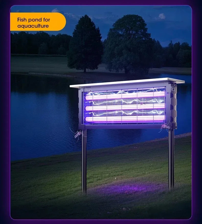Solar Outdoor Mosquito Killer Lamp UV Light Trap Electric Shock Waterproof  Auto On Off Light Sensor Eco Friendly  Garden Camp
