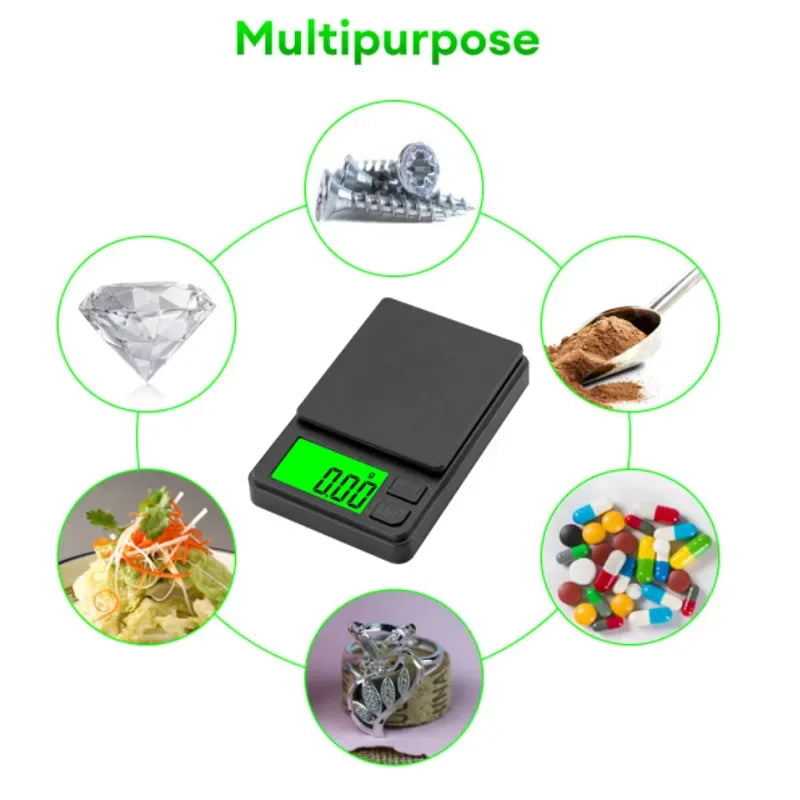 Precision Pocket Scale 1000g 0.1g Digital Gram Scale Backlit LCD Portable Jewelry Food Grain oz Tare Function Travel Use